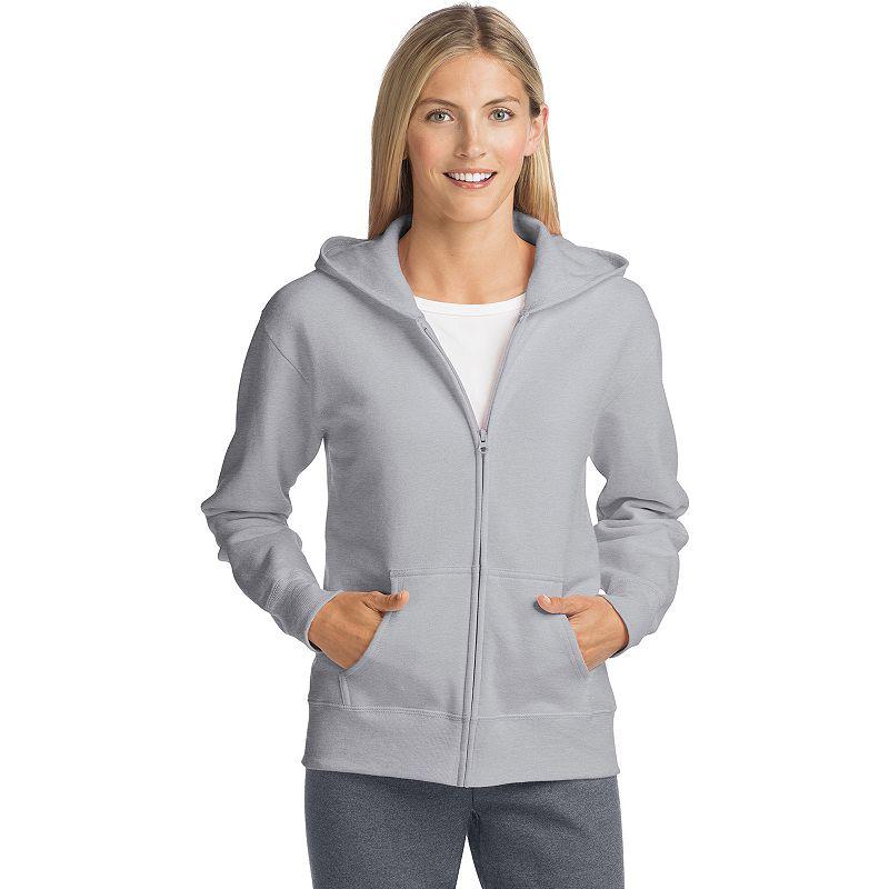 Women's Hanes® EcoSmart Full-Zip Hoodie Sweatshirt,  Product Image