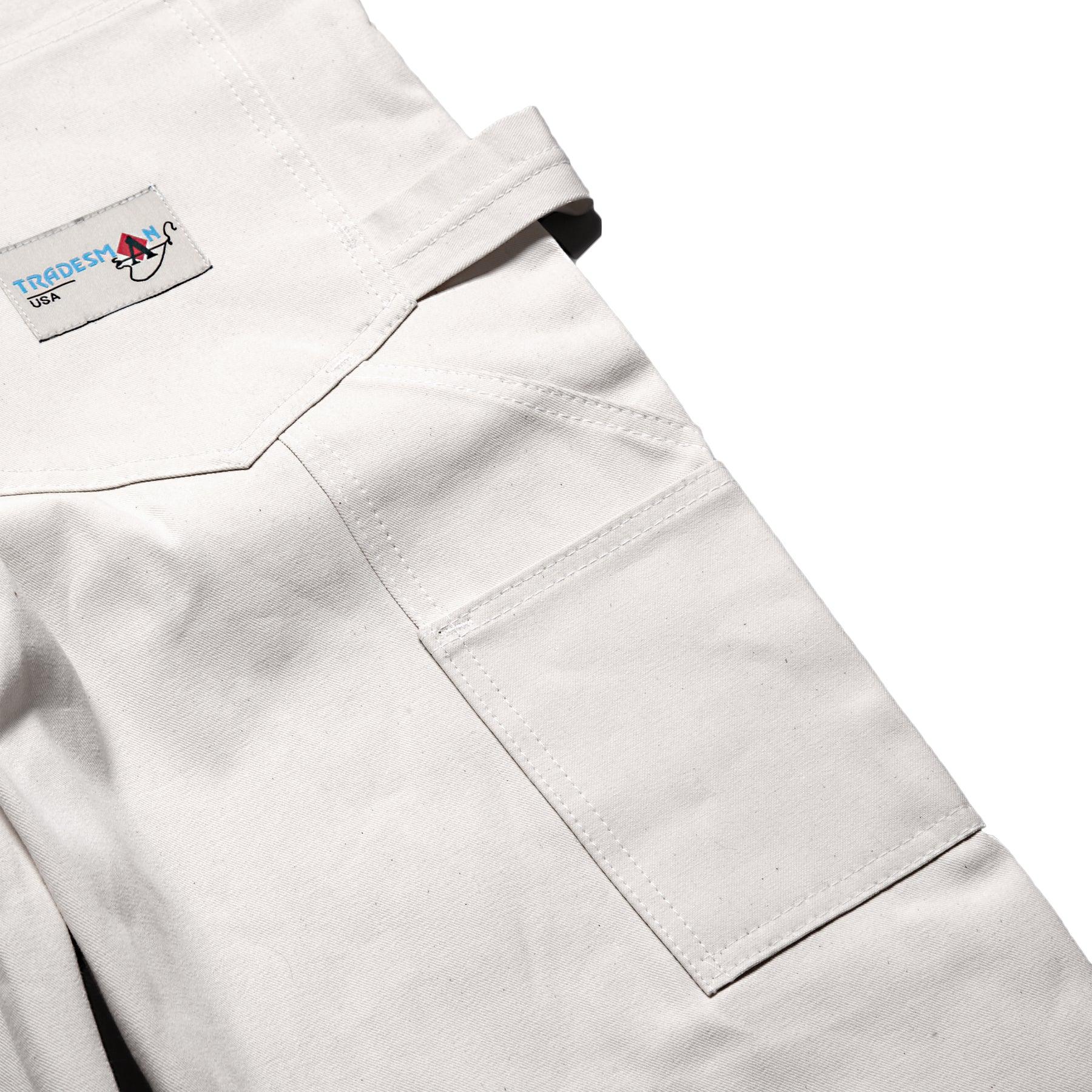 Ace Drop Cloth Tradesman Carpenter Pants - White Product Image
