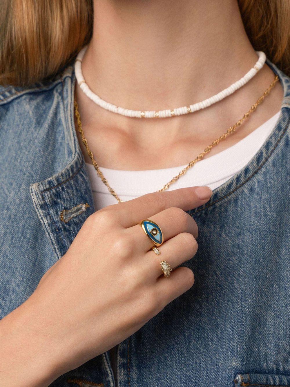 large evil eye ring Product Image