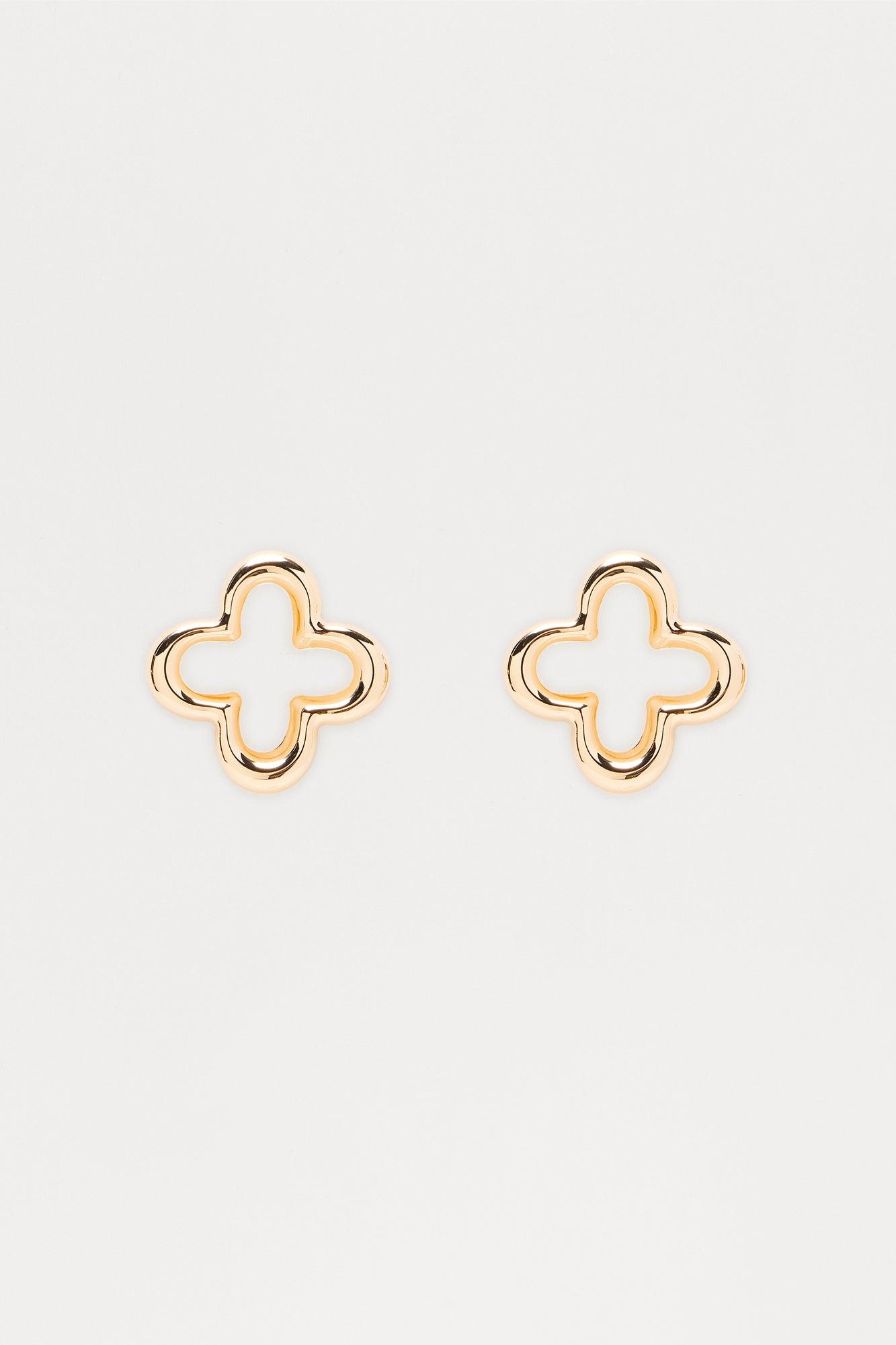 Lucky Me Clover Drop Earrings - Gold/combo Female Product Image