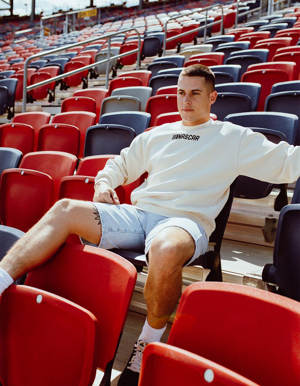 TILLYS x NASCAR Bristol International Mens Crewneck Sweatshirt - CREAM Product Image