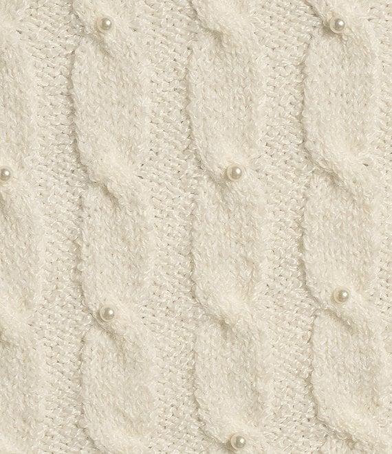 Copper Key Pearled Short Sleeve Sweater Product Image