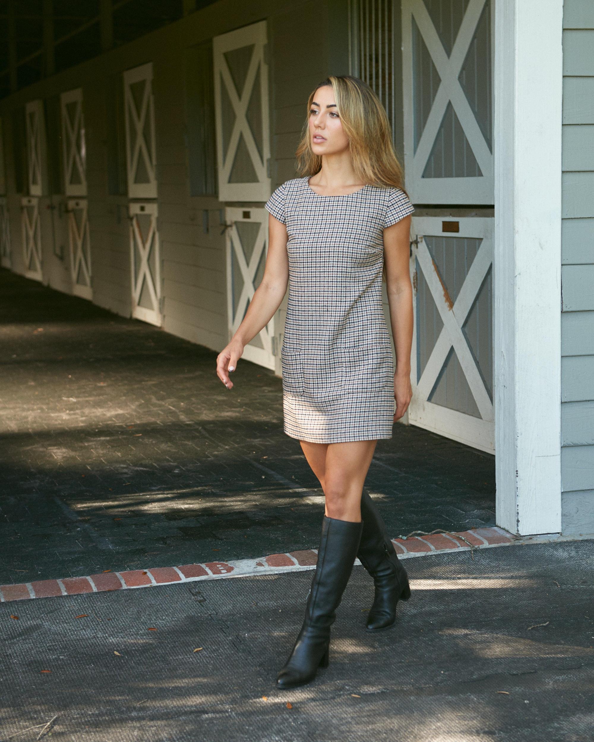 Felice Dress in Houndstooth Product Image