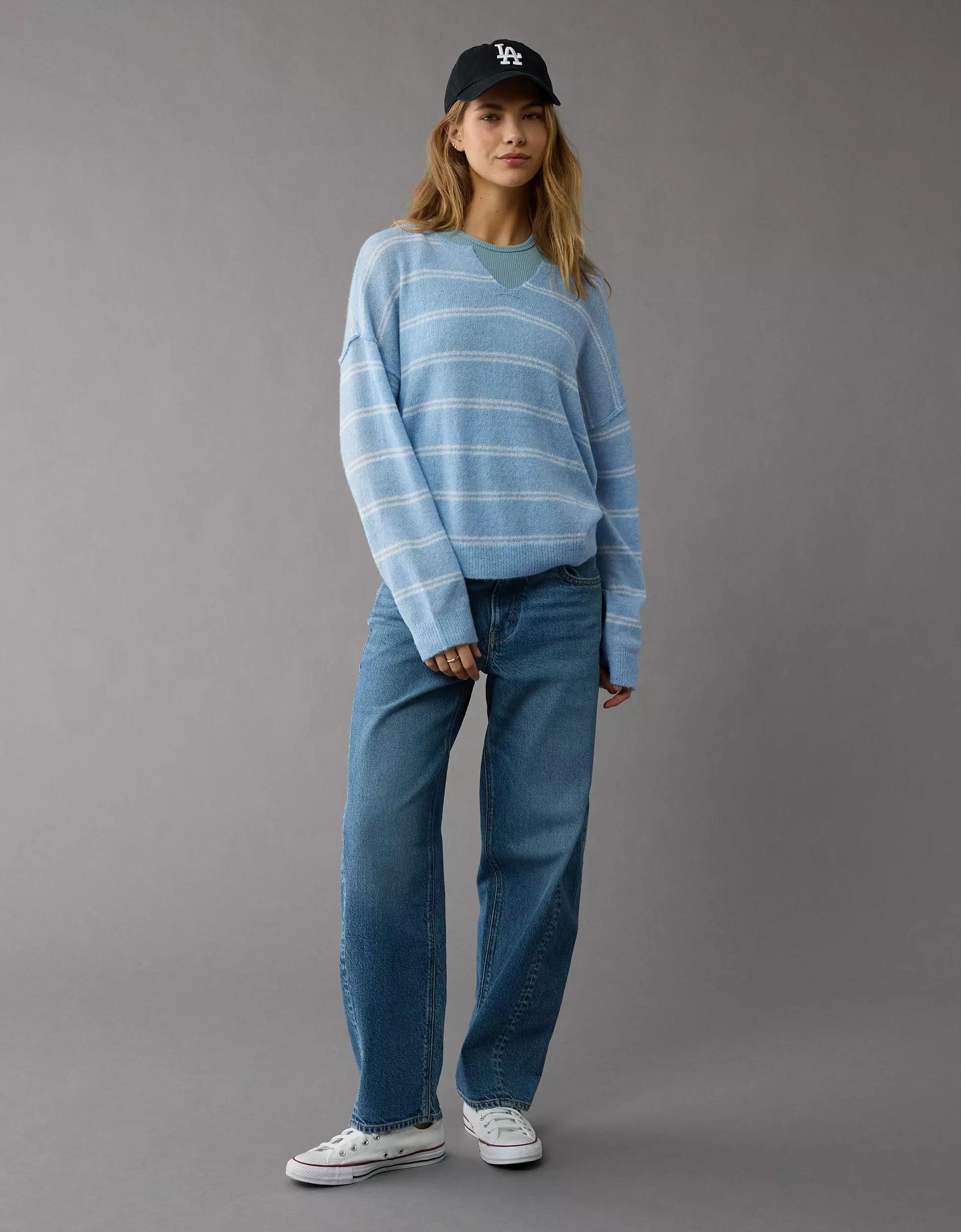 AE Whoa So Soft Notch Neck Sweater Product Image