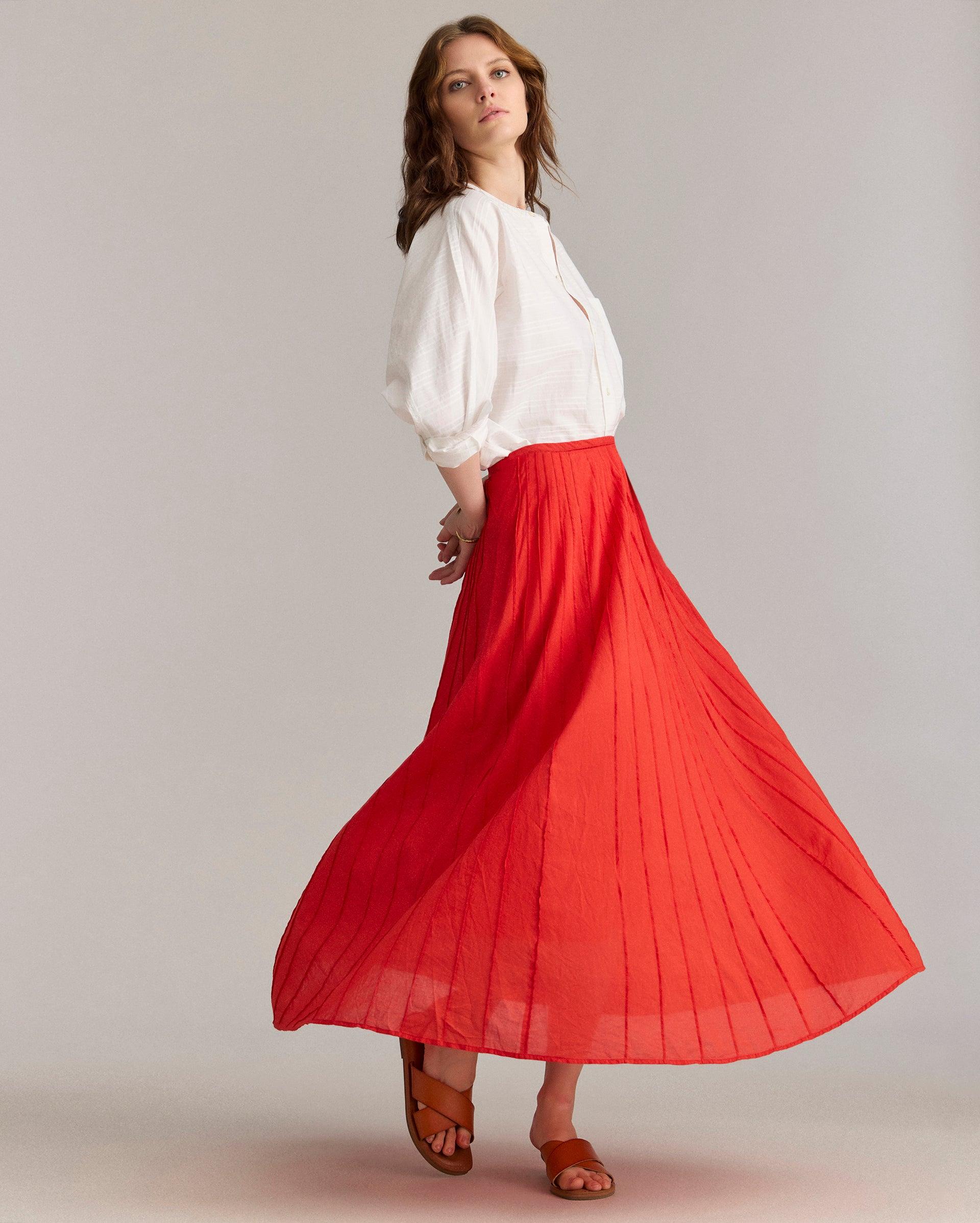 Sunray Pintuck Skirt -  Product Image