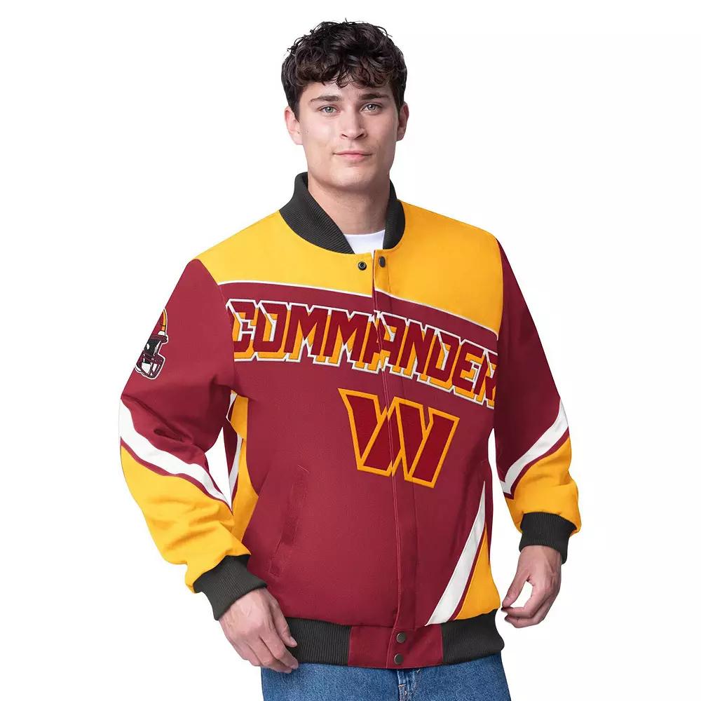 Men's G-III Extreme Burgundy Washington Commanders Maximum Racing Full-Snap Jacket,  Product Image