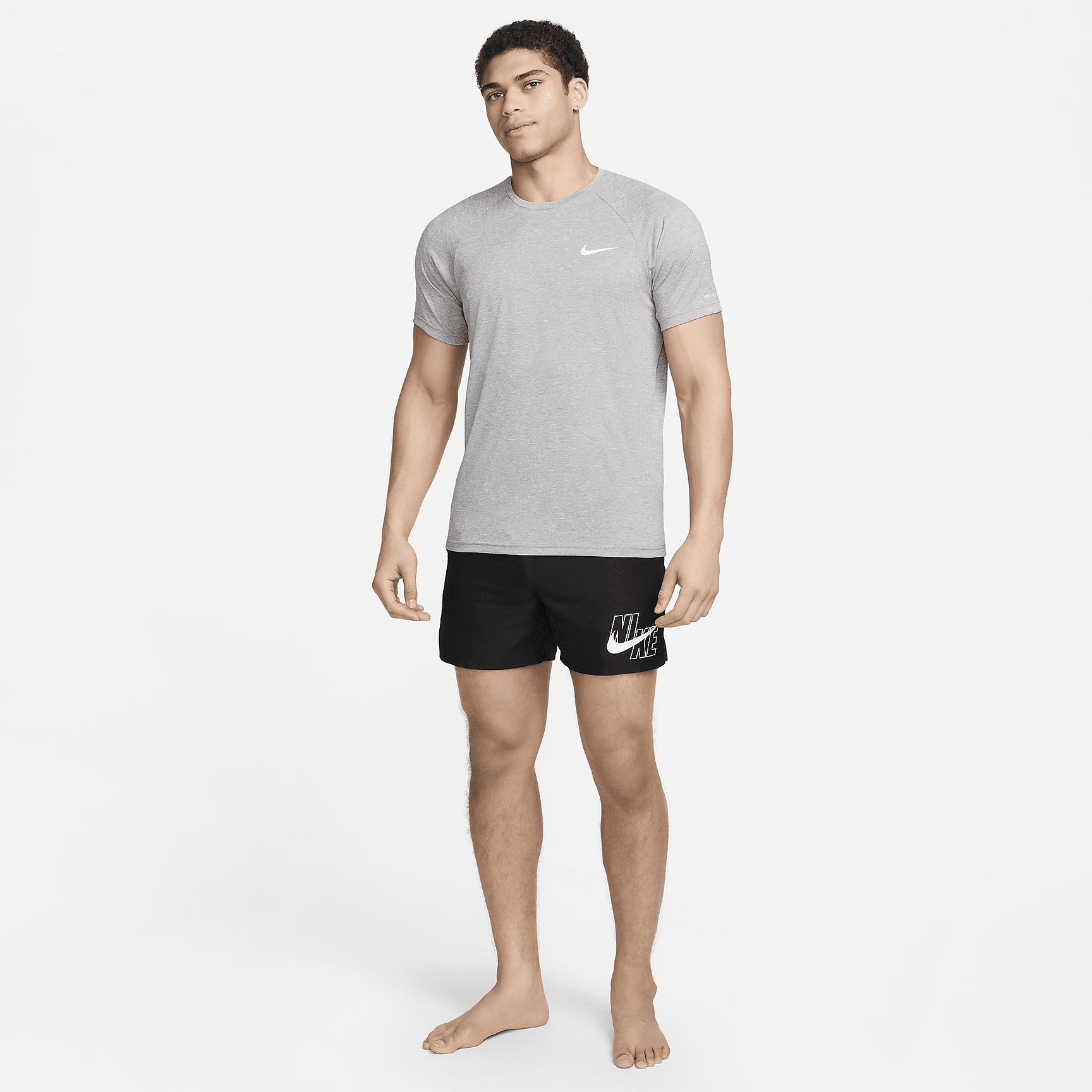 Nike Mens Heathered Short-Sleeve Hydroguard Swim Shirt | NESSA589-090 Product Image