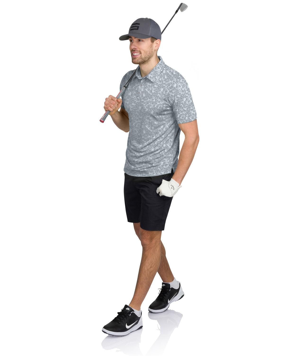 Three Sixty Six Men’s Print Golf Polos Male Product Image