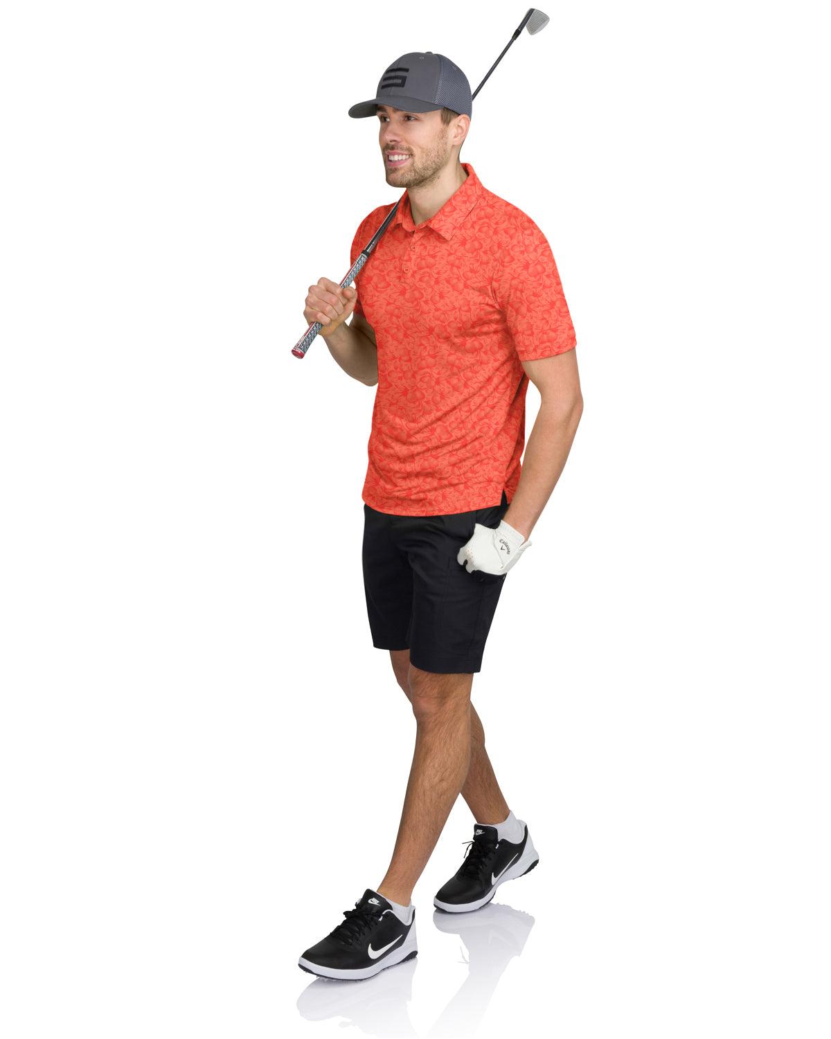 Three Sixty Six Men’s Print Golf Polos Male Product Image