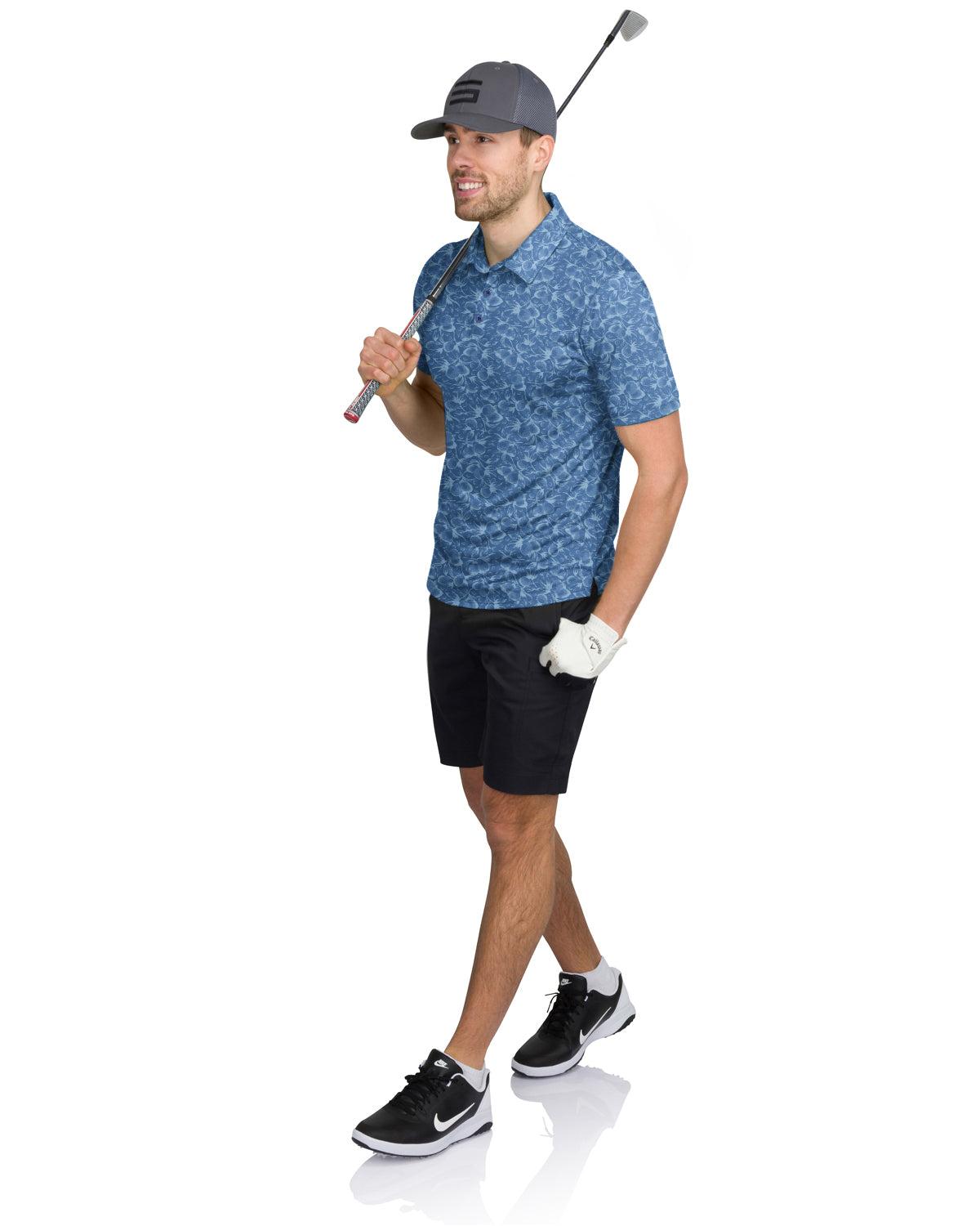 Three Sixty Six Men’s Print Golf Polos Male Product Image