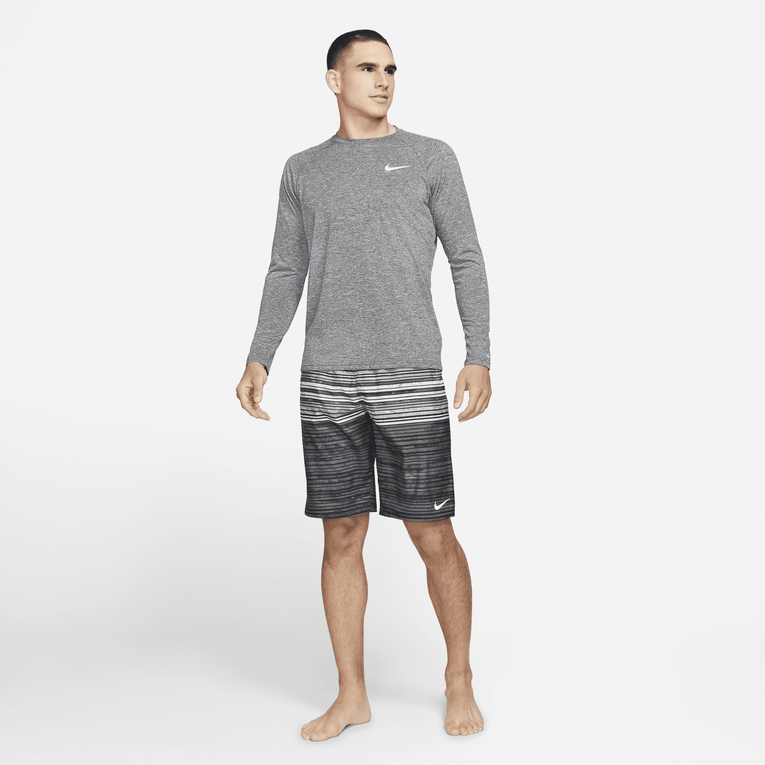 Nike Men's Heathered Long-Sleeve Hydroguard Swim Shirt Product Image
