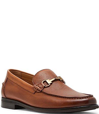 Steve Madden Mens Alfio Leather Bit Buckle Slip On Loafers Product Image