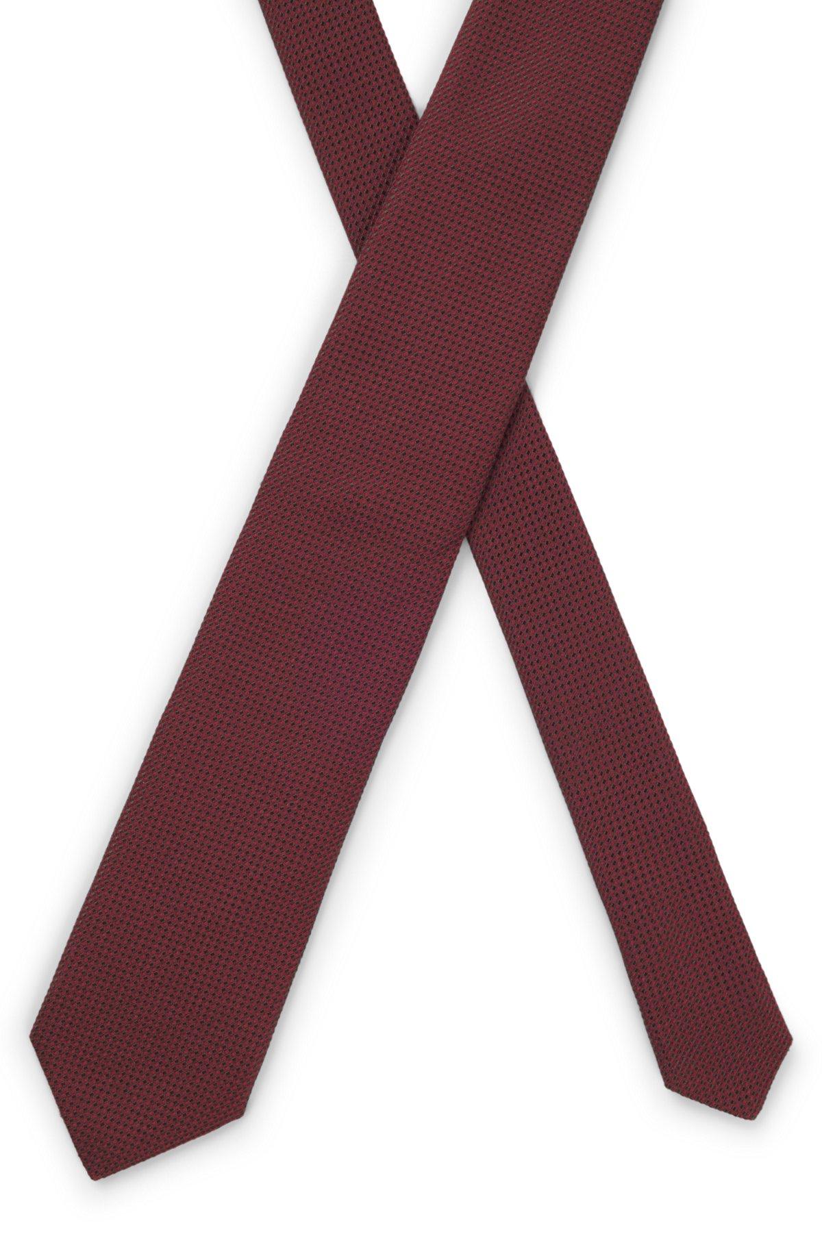 Structured tie in cotton and silk Product Image