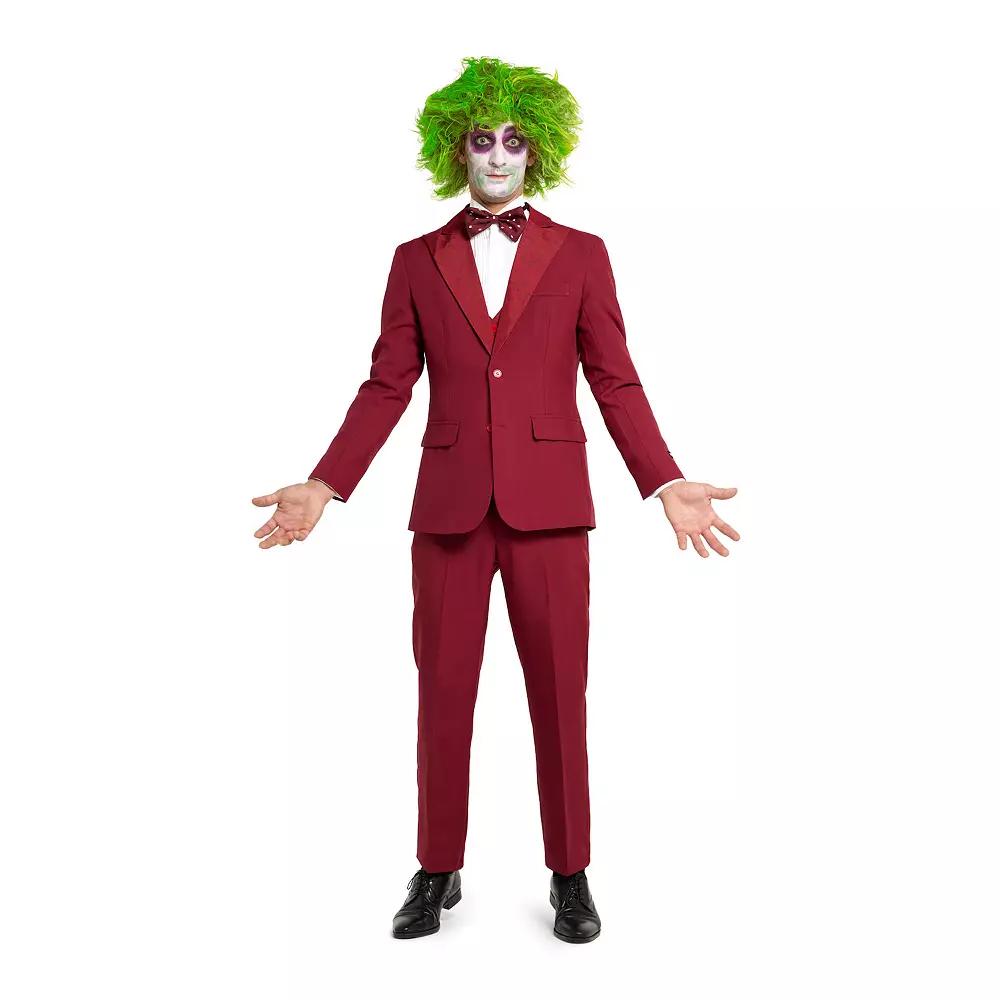 Men's Suitmeister 3-Piece Beetlejuice Halloween Costume Suit Set, Red Product Image