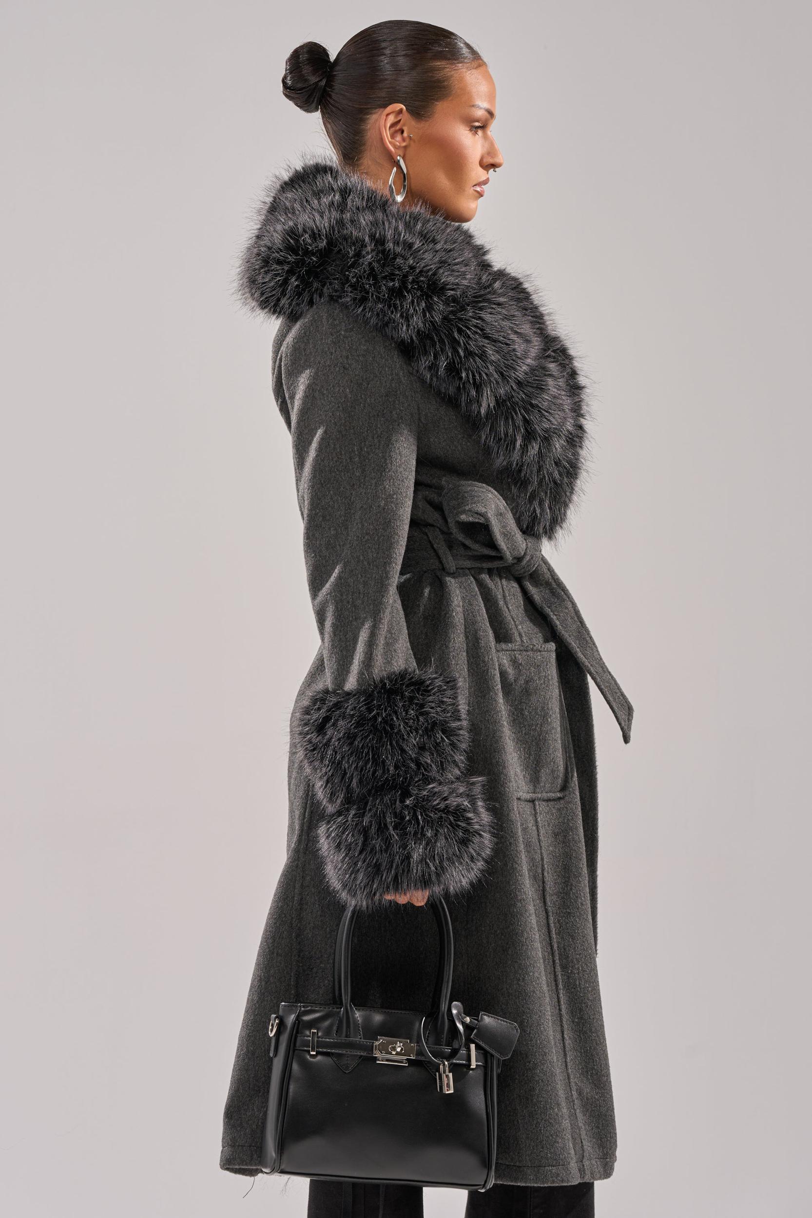 HARMONY FUR TRIM TRENCH Product Image