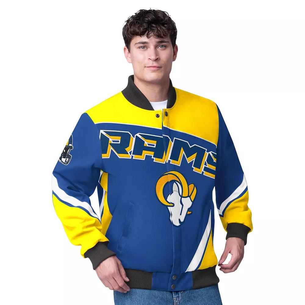 Men's G-III Extreme  Royal Los Angeles Rams Maximum Racing Full-Zip Jacket, Size: XL, Blue Product Image