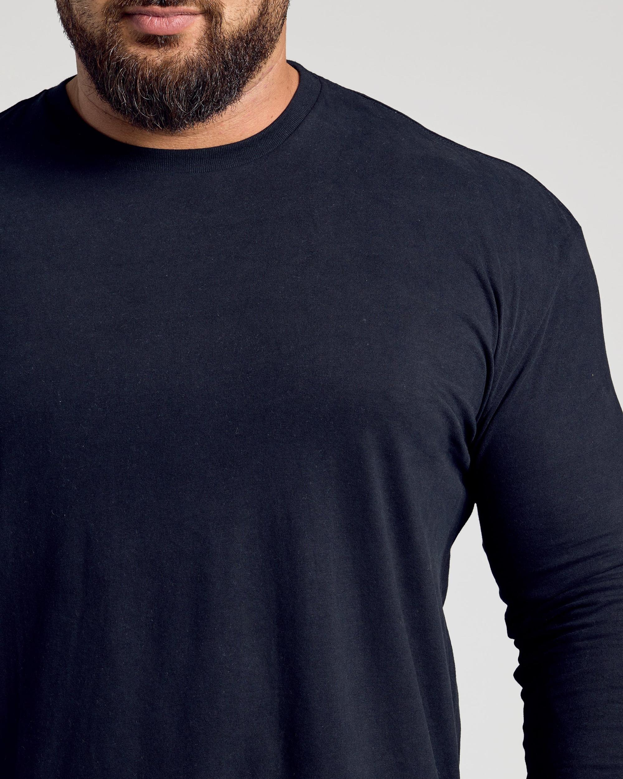Black Classic Long Sleeve Crew Neck Product Image