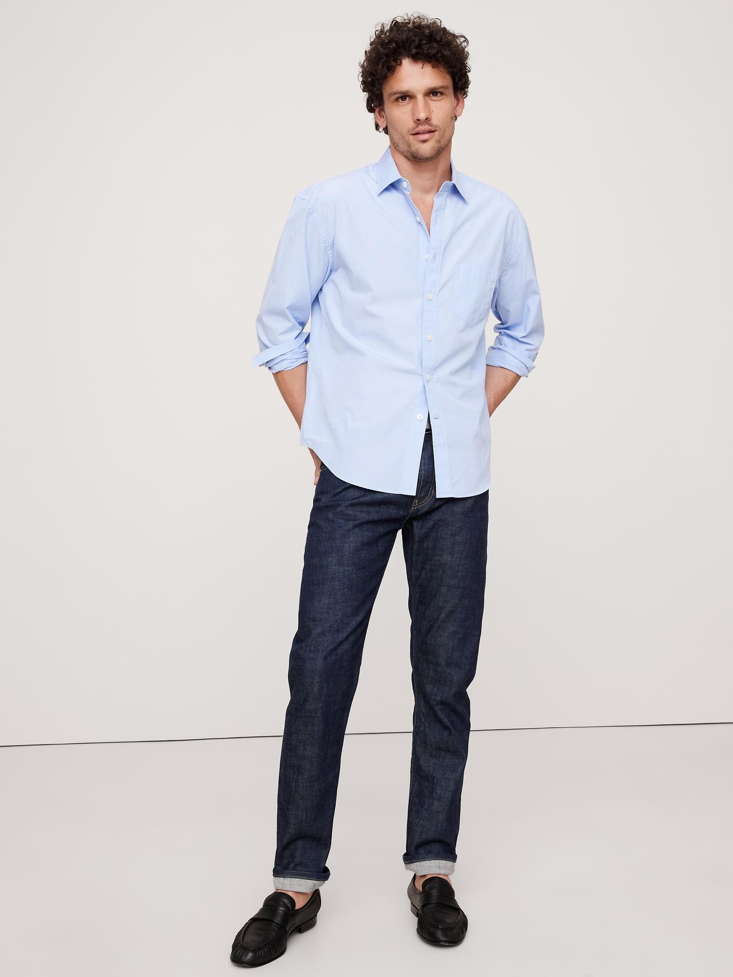 Relaxed-Fit Washed Cotton Poplin Shirt Product Image