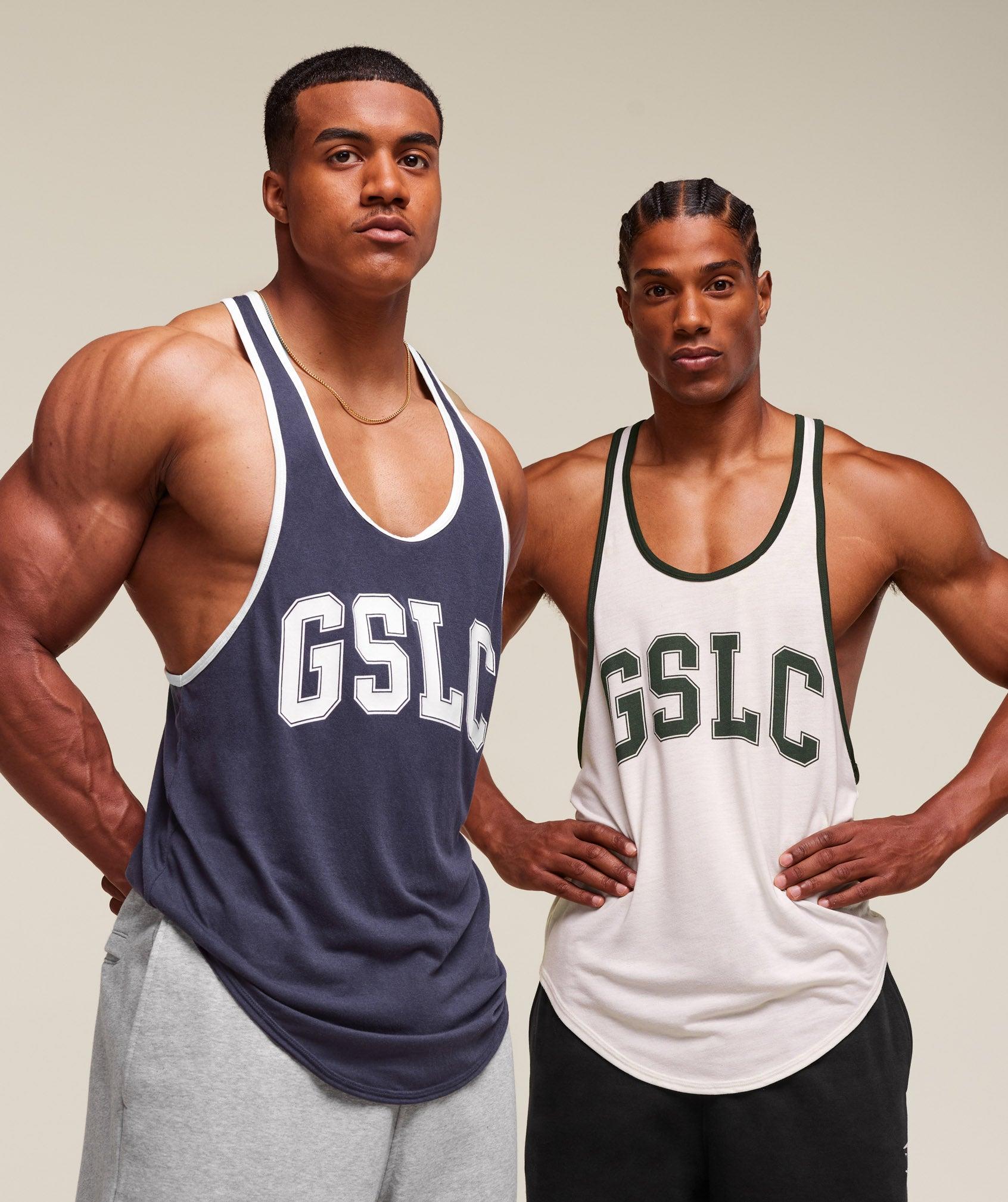 Gymshark GSLC Ringer Stringer - Heavy Blue Male Product Image