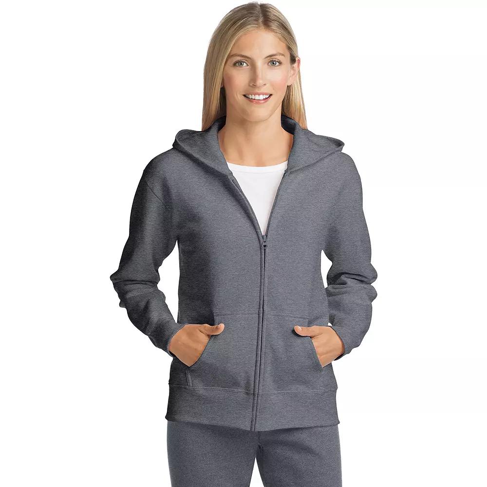Women's Hanes® EcoSmart Full-Zip Hoodie Sweatshirt,  Product Image