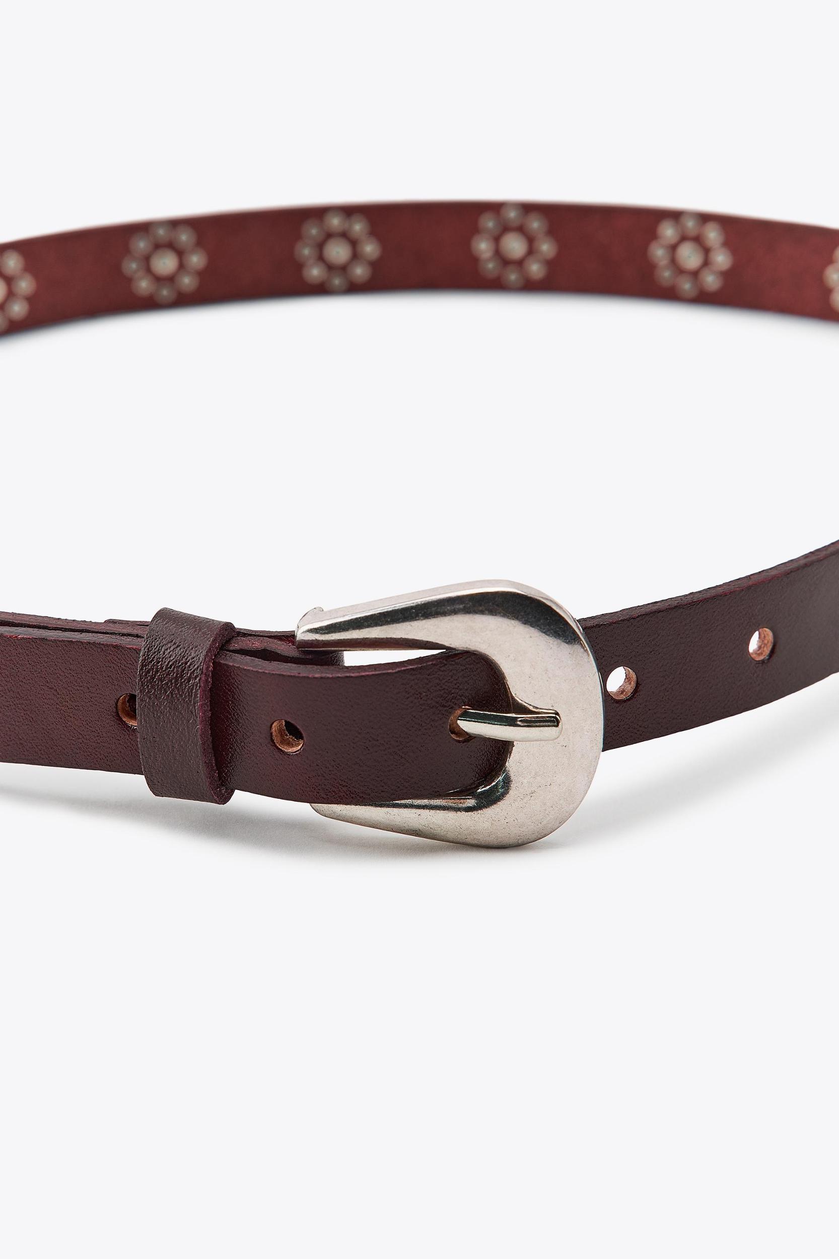 STUDDED LEATHER BELT Product Image