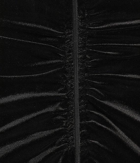 Pear Culture Velvet Embellished U-Notch Neck Dress Product Image