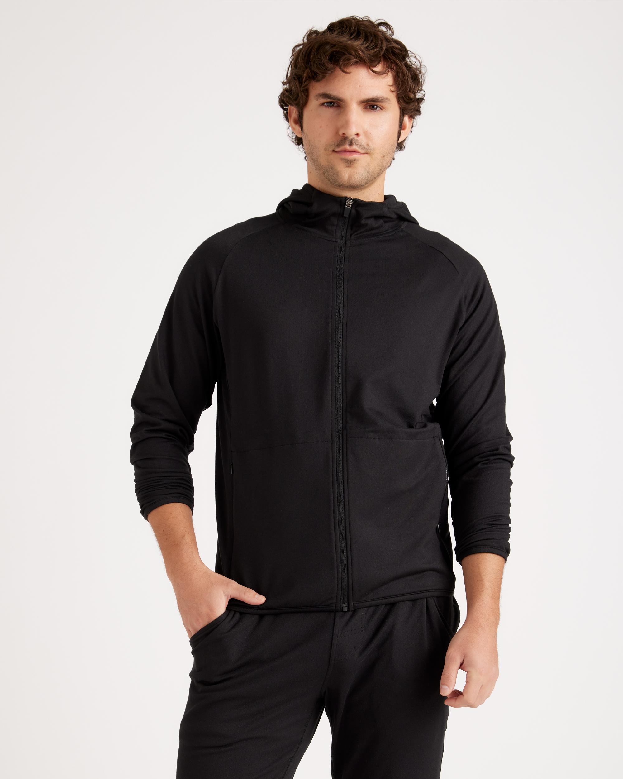 Quince | Men's Super Soft Performance Zip Hoodie Flowknit Activewear, Size XL, Recycled Polyester Product Image
