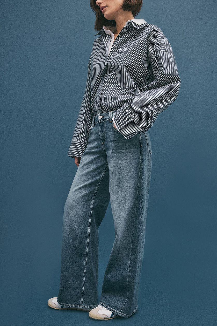 Low Waist Wide Leg Denim Product Image