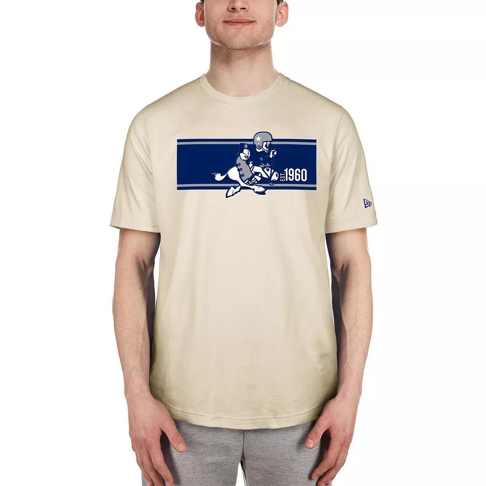 Men's New Era Cream Dallas Cowboys Third Down Historic T-Shirt,  Product Image