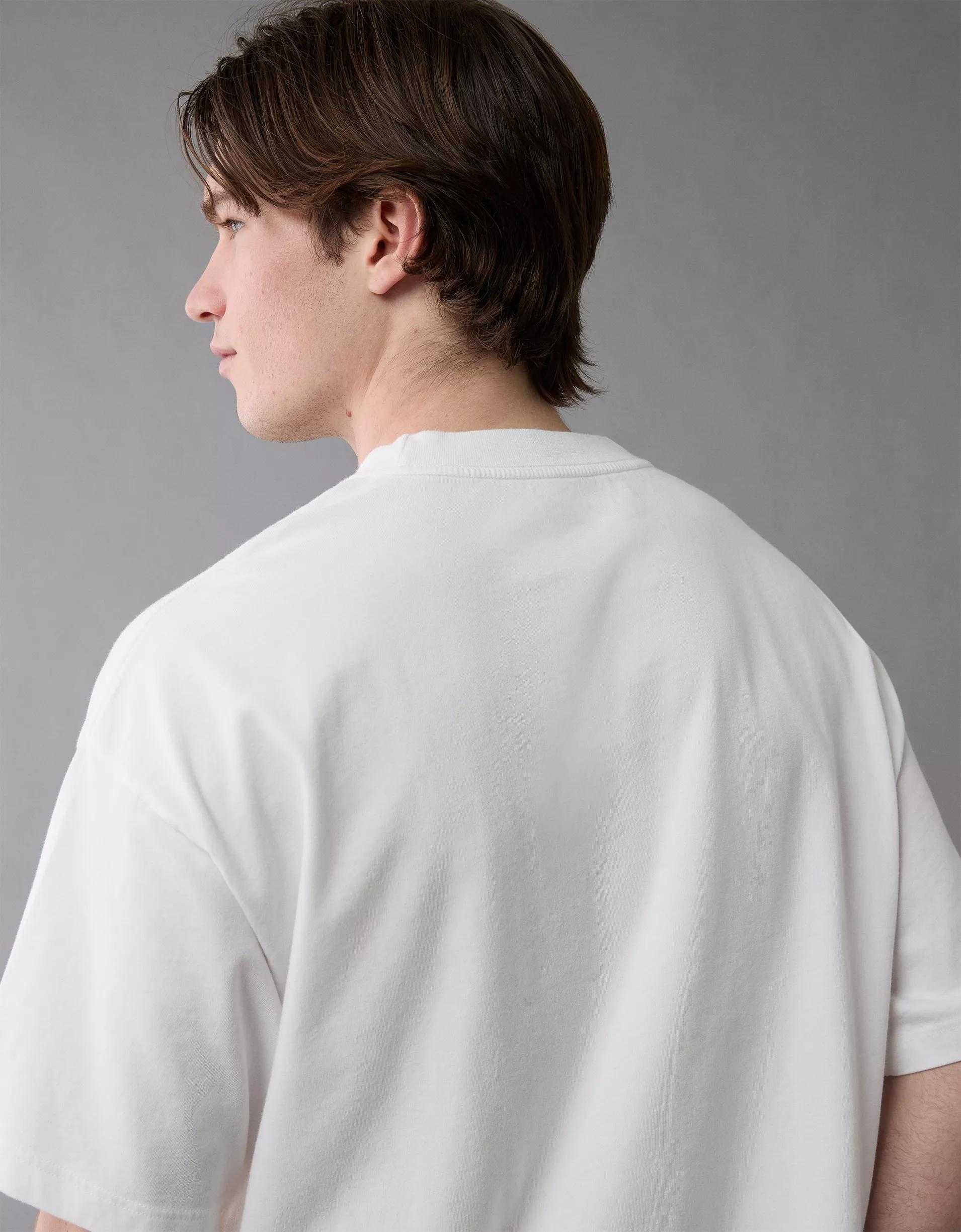 AE Laidback Luxe Heavyweight Oversized Logo Graphic T-Shirt Product Image