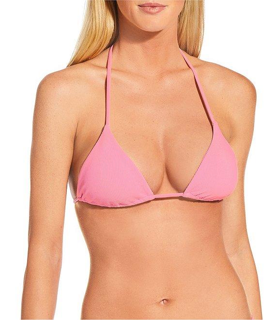 Gianni Bini Solid Ribbed Tanga Scoop Front Swim Bottom Product Image