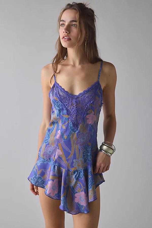 Out From Under Mei Tiered Lace Trim Satin Slip Womens at Urban Outfitters Product Image