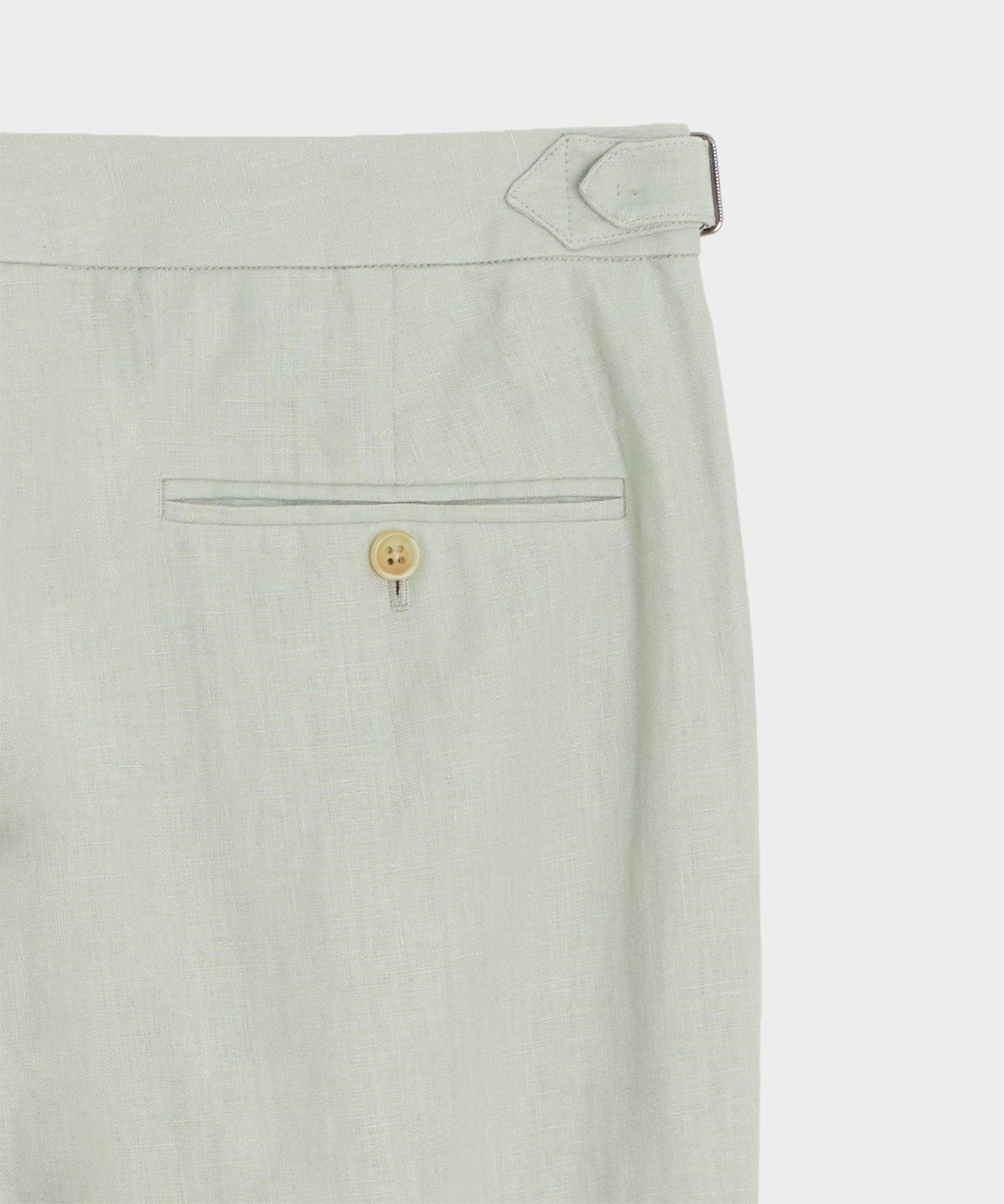 Straight Fit Irish Linen Side Tab Trouser Product Image
