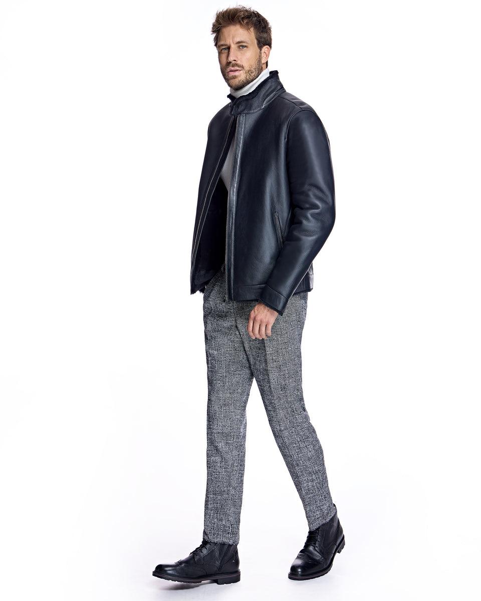 Men's Nappa Shearling Jacket Product Image