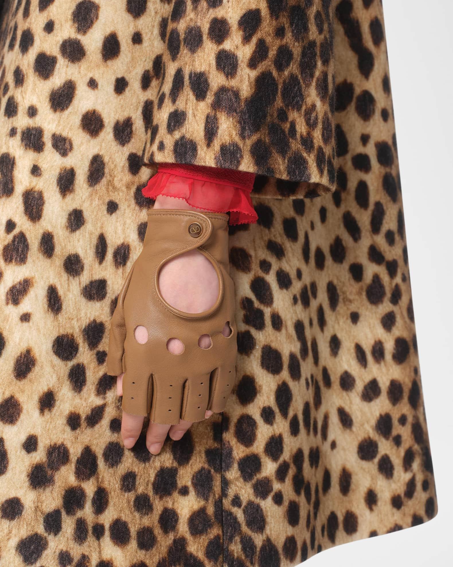 VLOGO Signature Leather Fingerless Gloves  Product Image