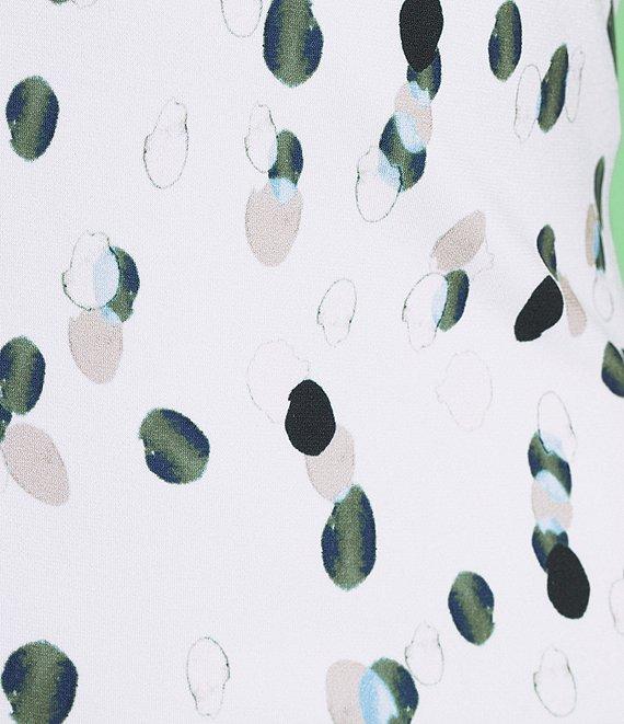 Calvin Klein Dotted V-Neck Flutter Short Sleeve Top Product Image