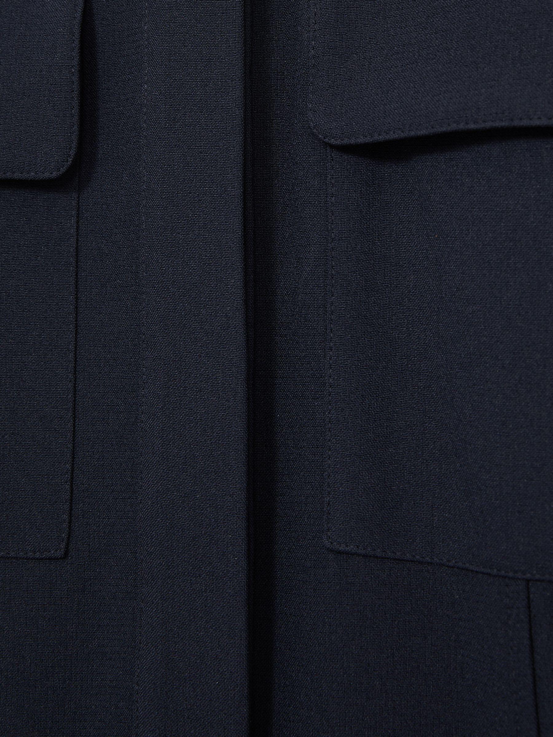 Tailored Wide Leg Utility Jumpsuit in Navy Product Image