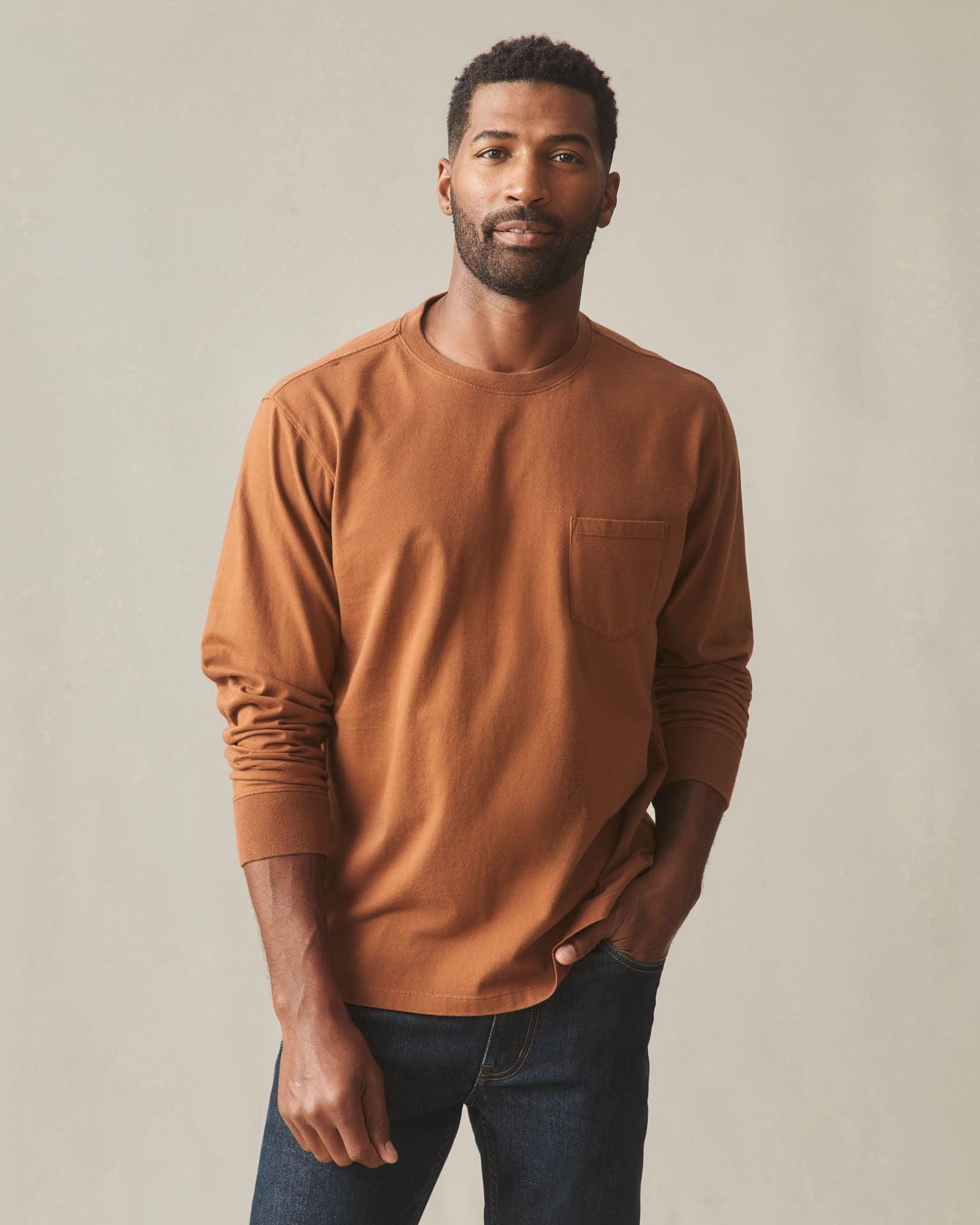 Men's Long Sleeve Pocket Tee - Tortoise Shell Male Product Image
