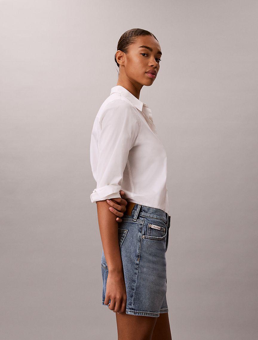 Denim A-Line Shorts Product Image