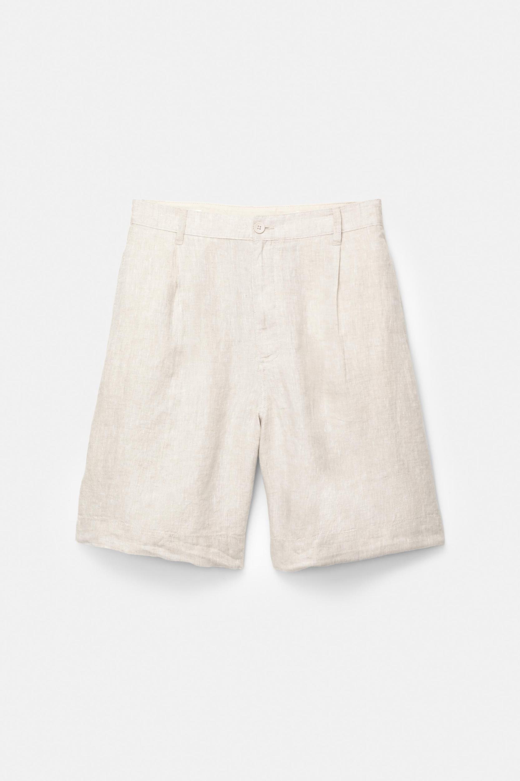 100% linen baggy Bermuda shorts Product Image