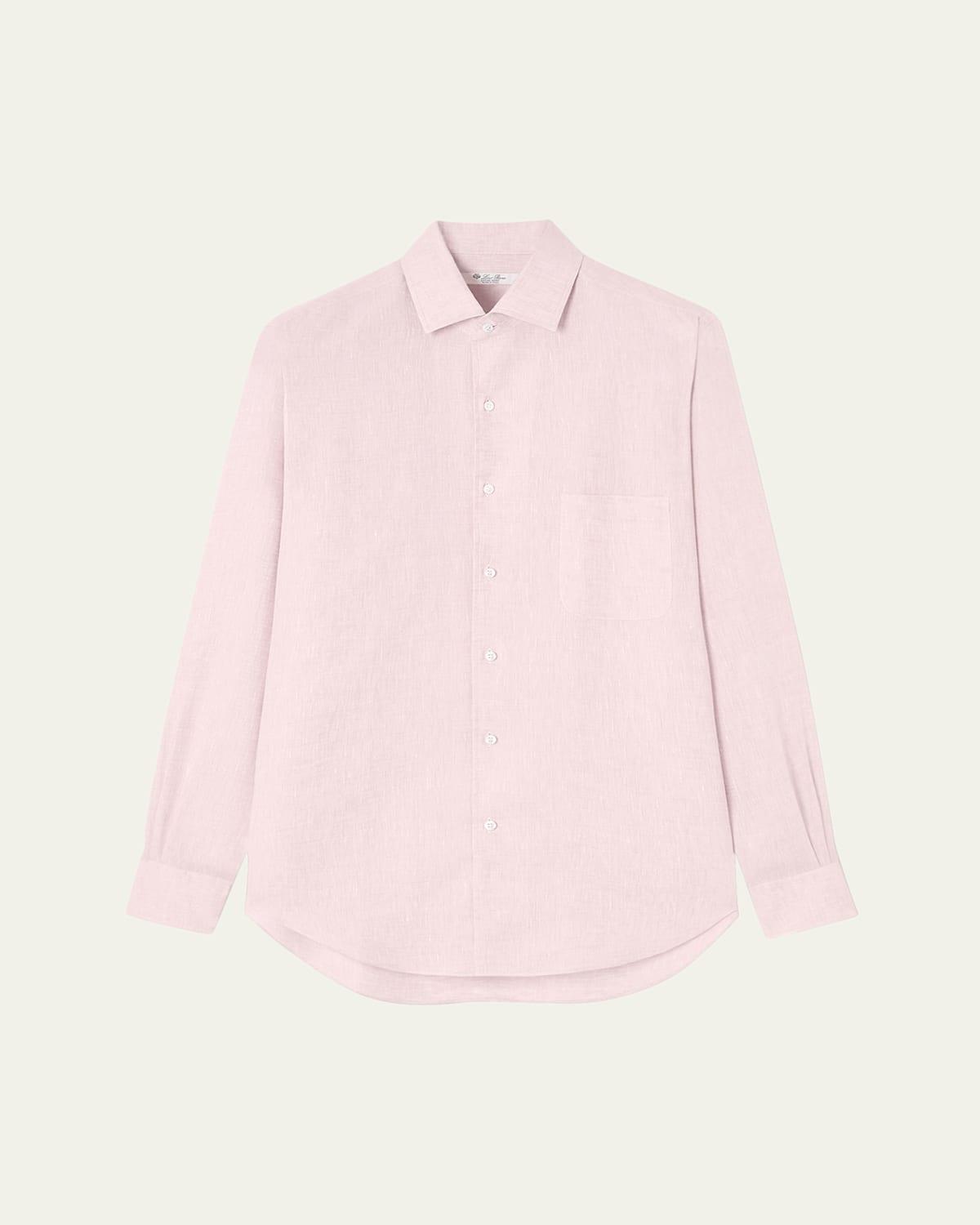 Mens Andre Long-Sleeve Linen Shirt Product Image