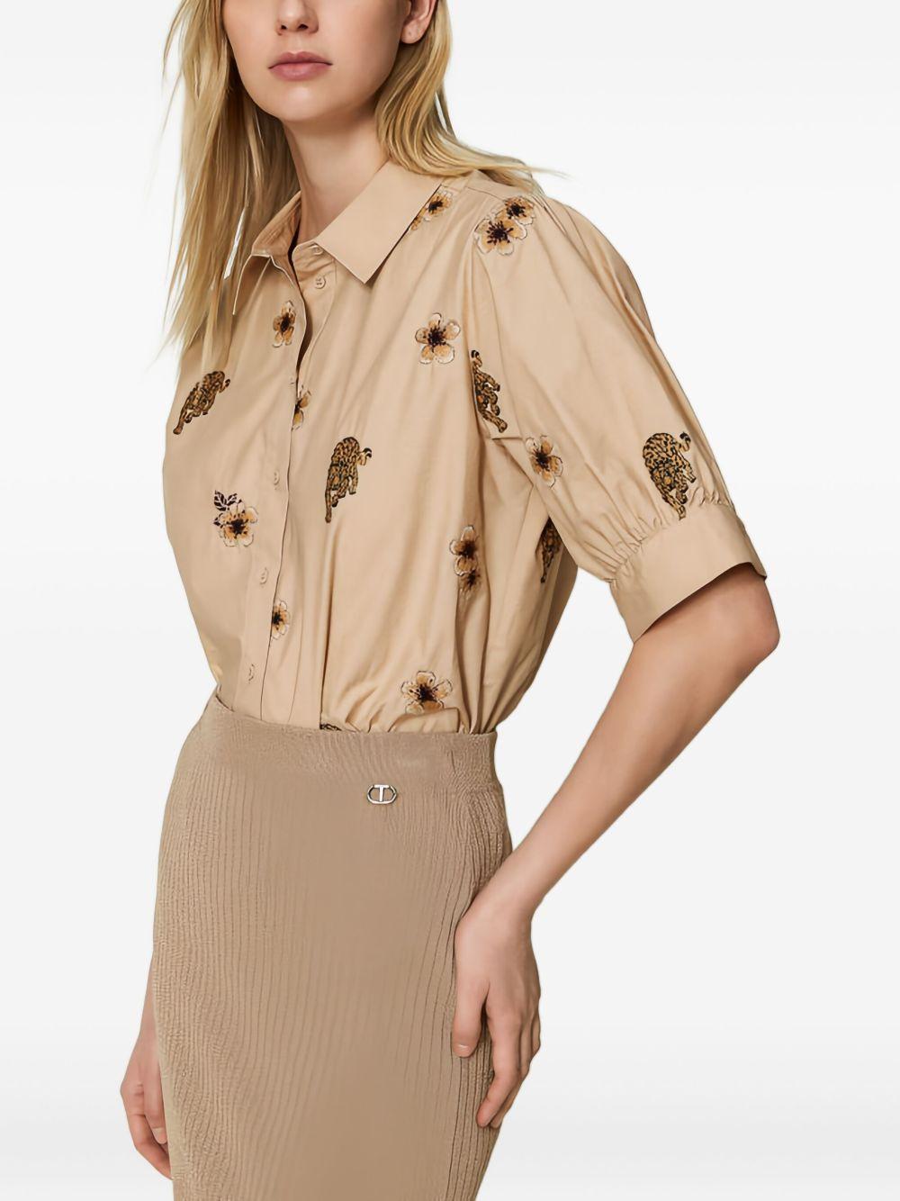 all over-embroidery shirt Product Image