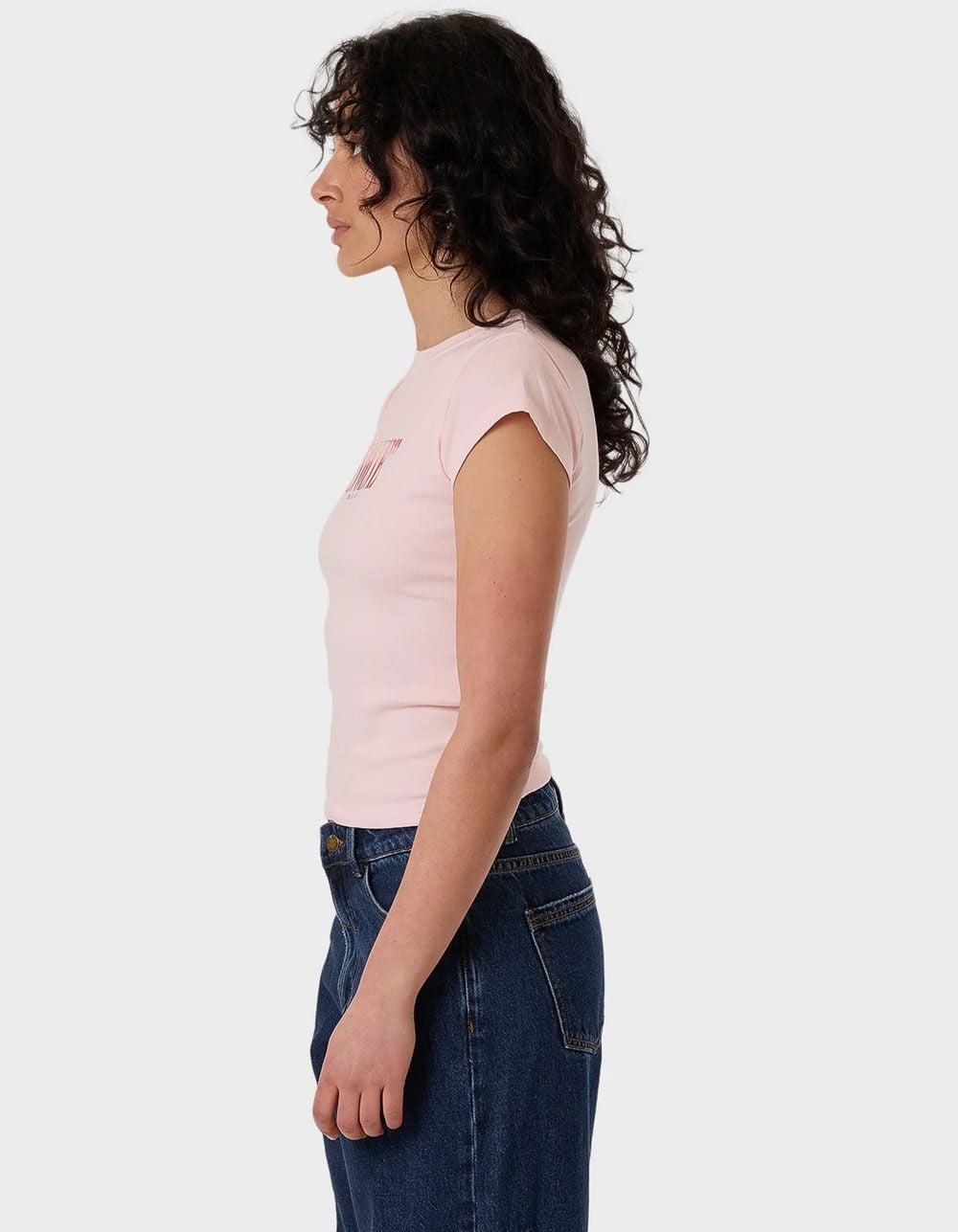 THRILLS Highly Evolved Club Womens Fitted Tee - LIGHT PINK Product Image