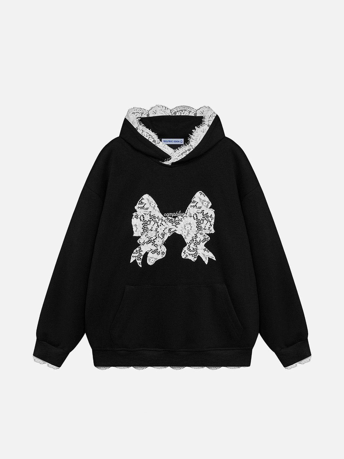 Aelfric Eden Lace Patchwork Hoodie Product Image