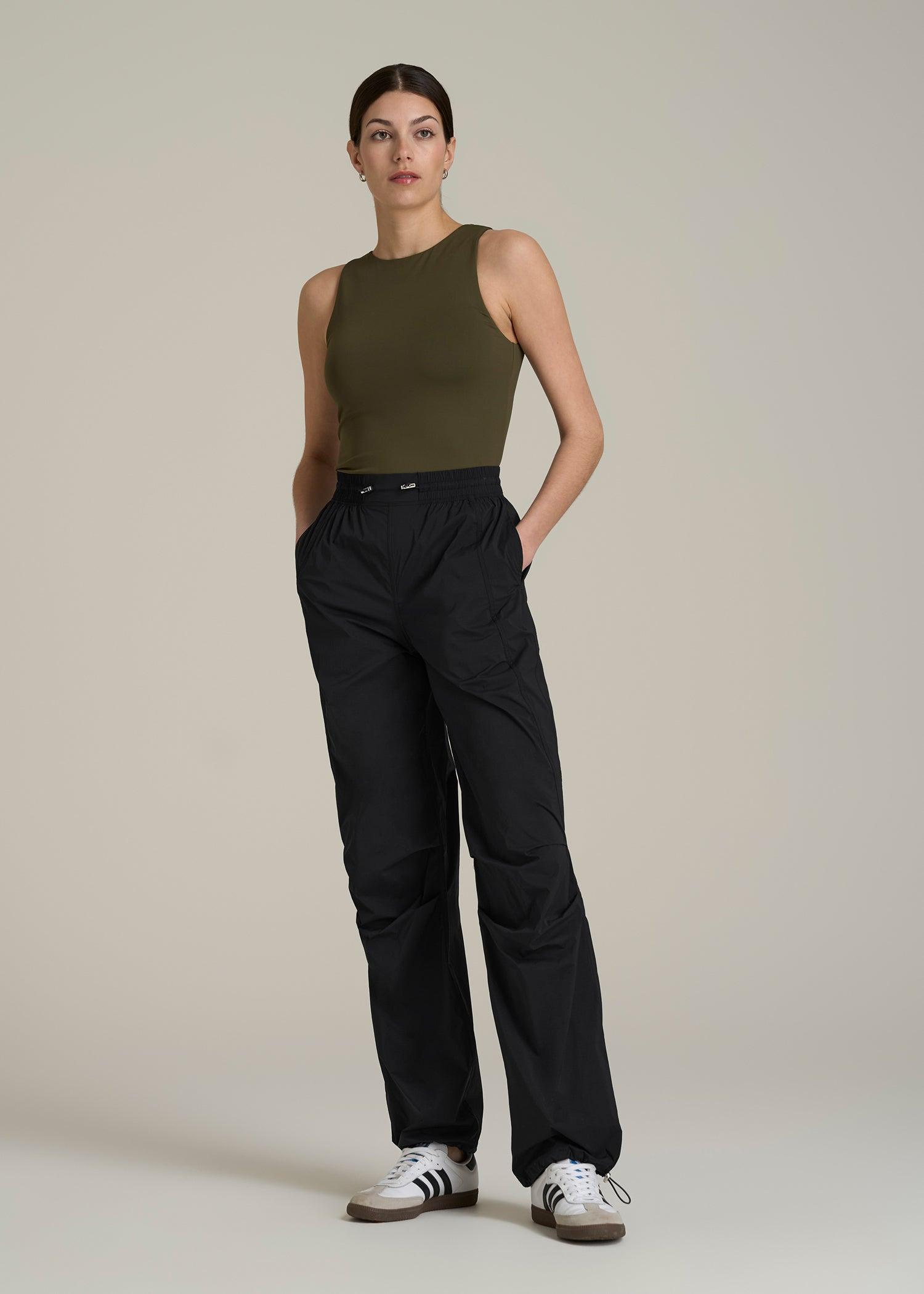 Parachute Jogger for Tall Women in Black Female Product Image