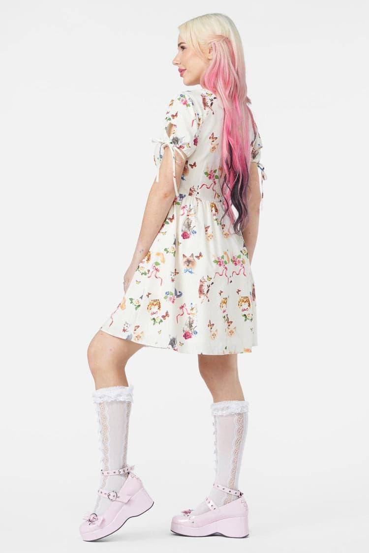 Kitsch Kitty Print Dress Product Image