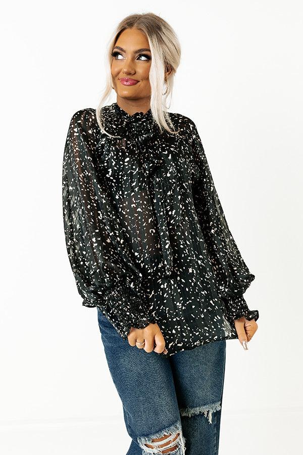 Forever Chic Shift Top In Black Product Image
