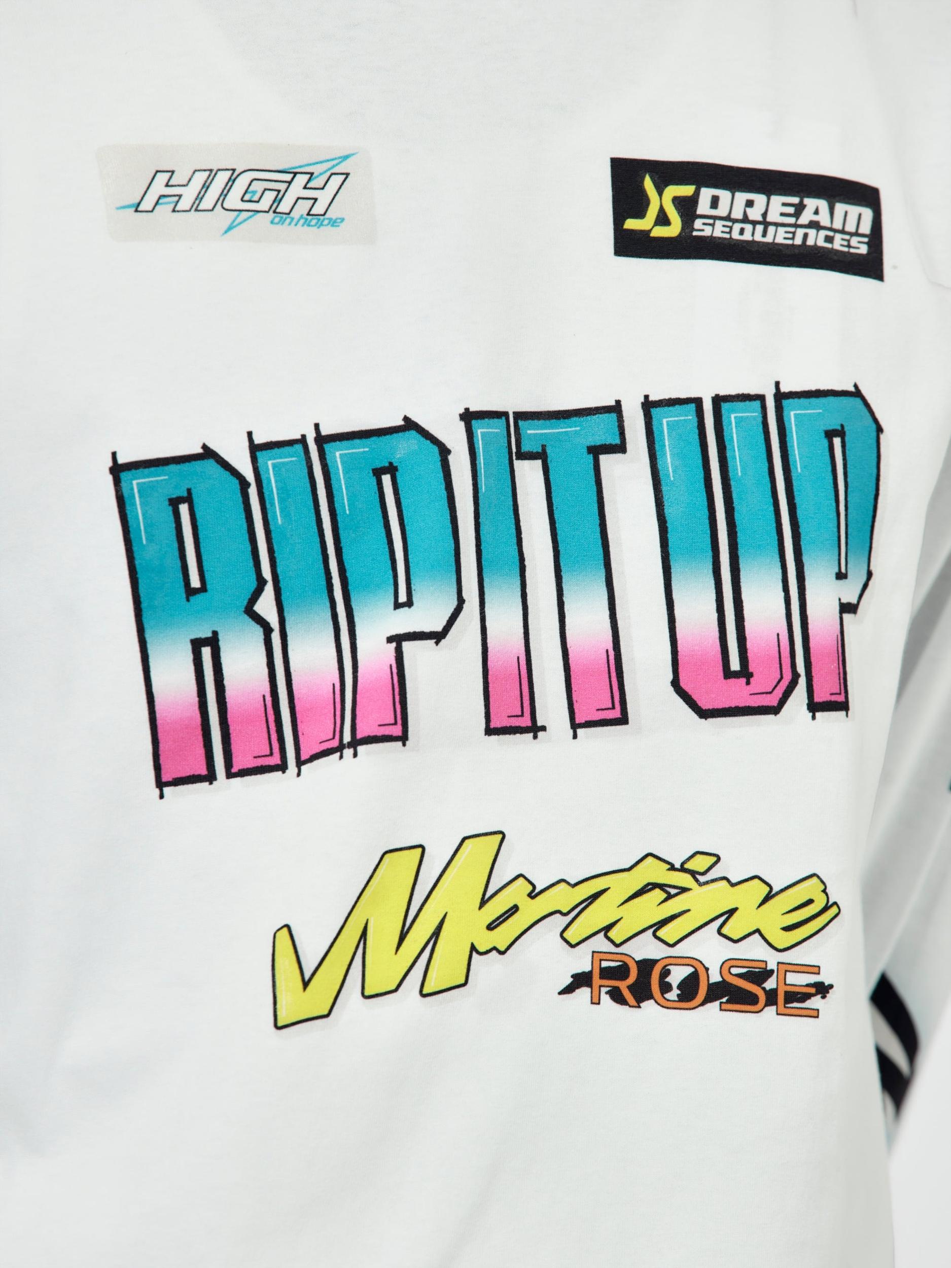 BMX Funnel Neck L/S T-Shirt (White) Product Image