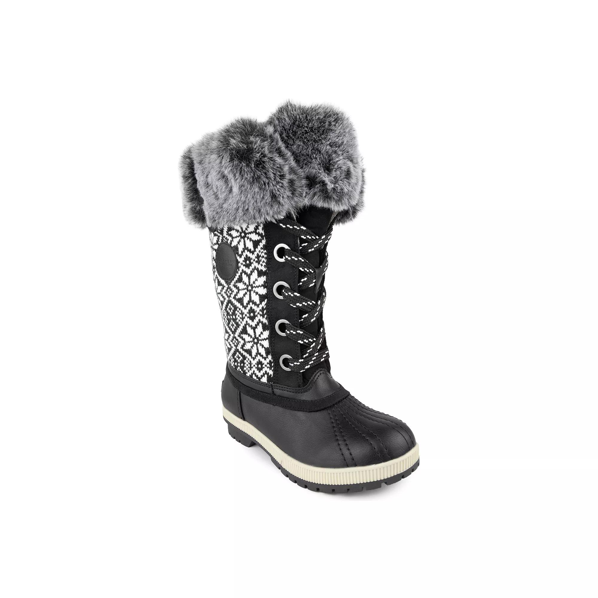 London Fog Melton 2 Women's Winter Boots, Size: 6, Bb Black Combo Product Image