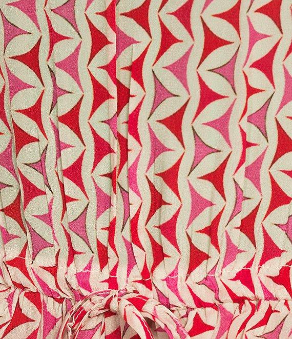 APNY V-Neck Short Sleeve Cinched Waist Tiered Maxi Dress Product Image